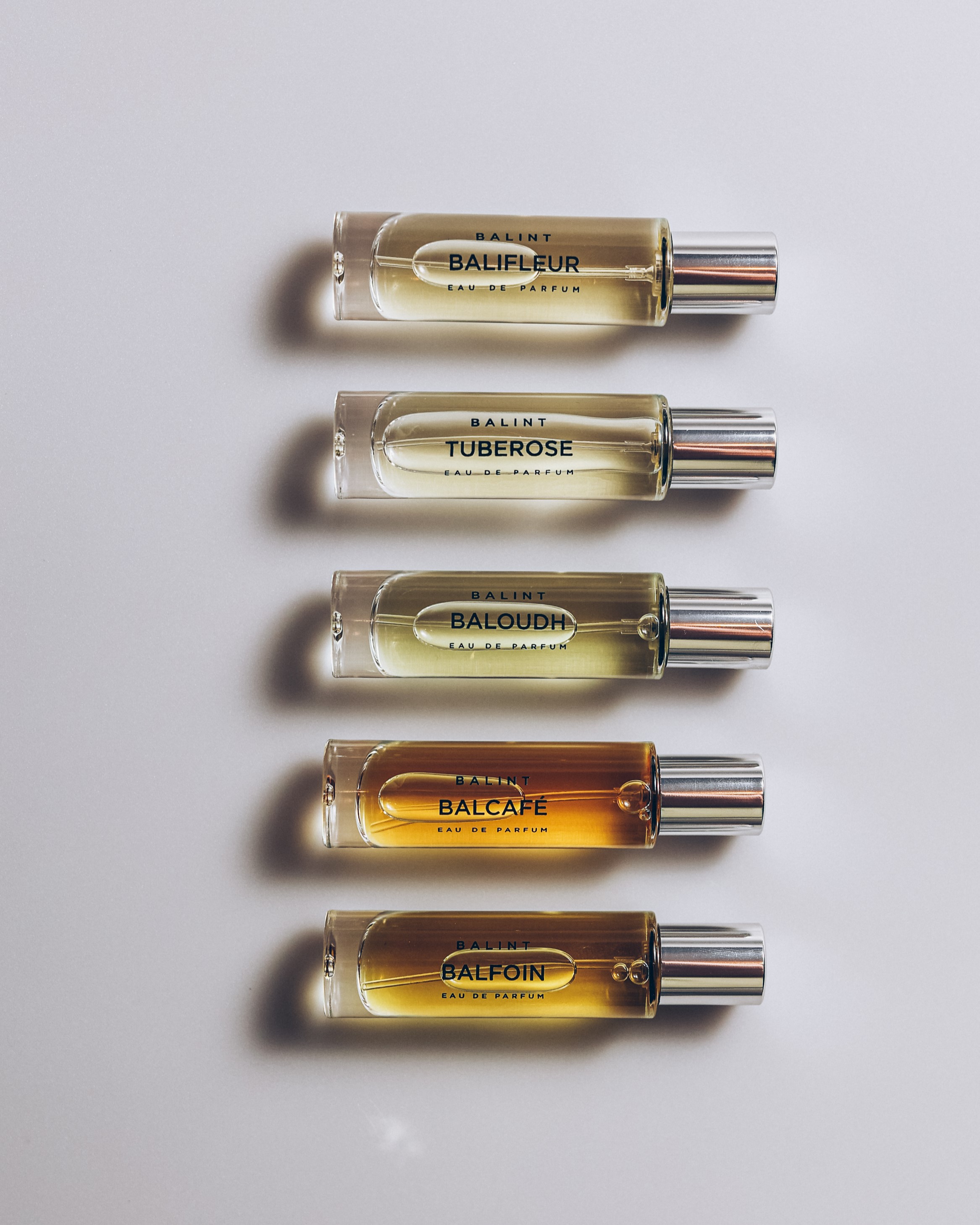 5x15 ml Eau De Parfum: BALIFLEUR, TUBEROSE, BALOUDH, BALCAFÉ, BALFOIN